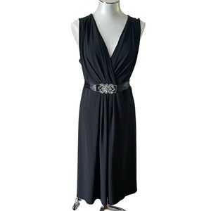 Scarlett Nite | Dresses | Scarlett Nite Womens Plus Cocktail Dress Jewel  Ribbon Belt Black 2 | Poshmark